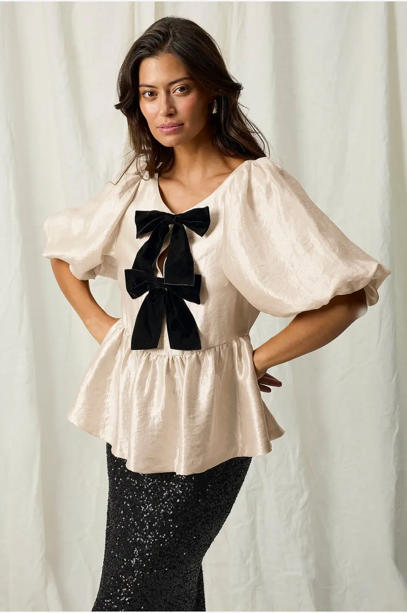 Joelle Bluse Henley - Gull