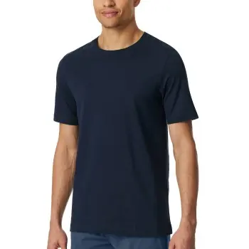 Schiesser Mix and Relax T-shirt Mørkblå bomull Herre