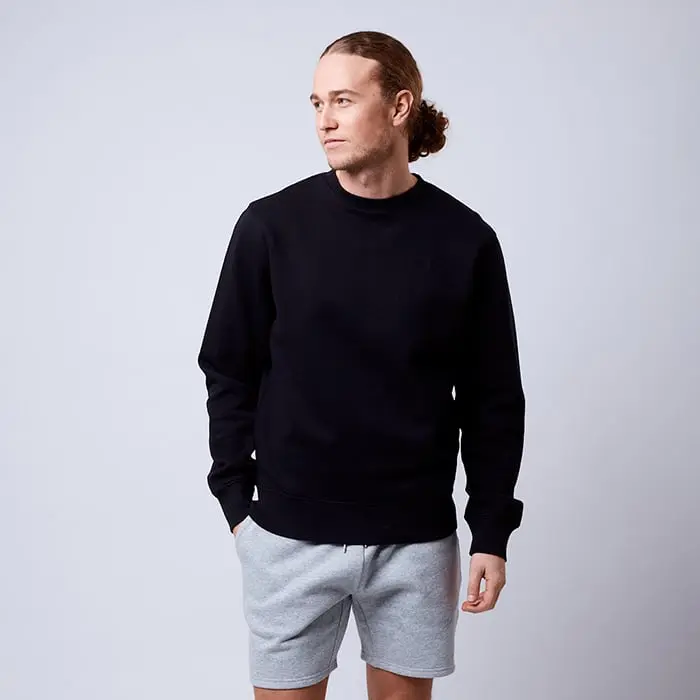 CLN ATHLETICS Men's Core Crew, Black
