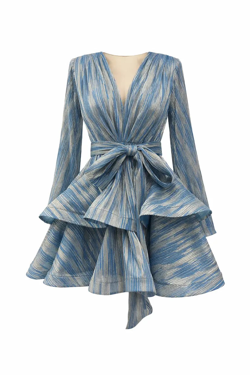 Kayani Naia Bedouine Dress - Grain Sea Splash