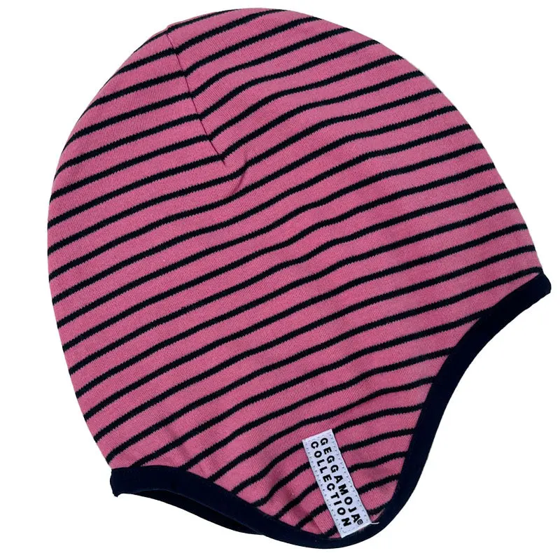 Geggamoja Hjälmmössa Fleecefodrad Rosa/marinblå - 50 cm  3-5 år