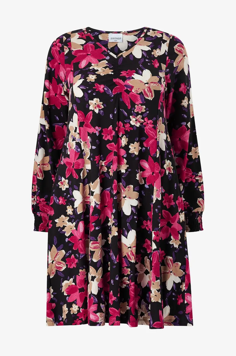 Zhenzi Kjole Elsy 635-Dress L/S - Rosa