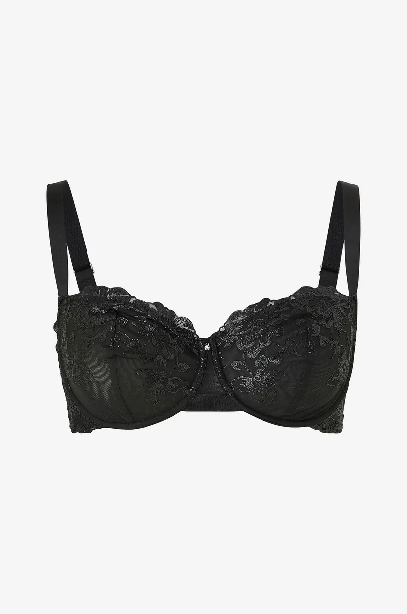 Zizzi Spile-BH Lewa, Balconette Bra - Svart