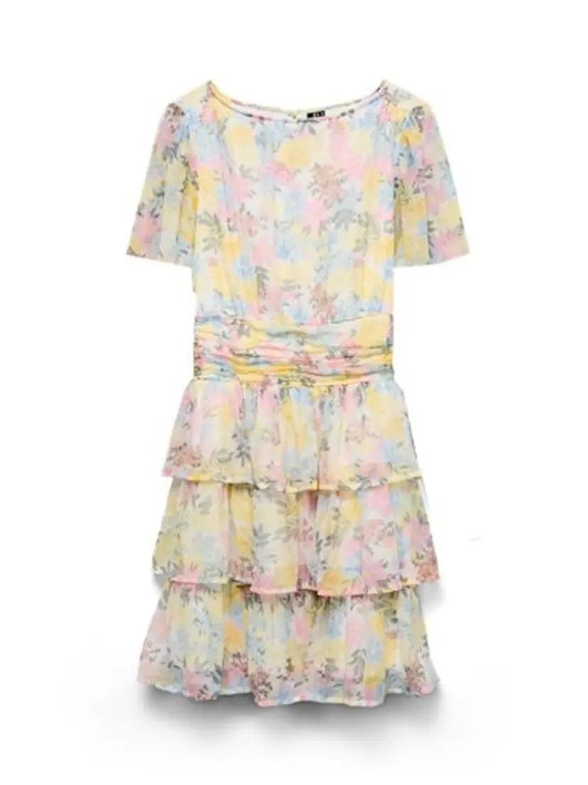 Vero Moda Girl Vero Moda Girl Smilla Kjole Regular Fit Snow White Kamille (128 / 8 år)