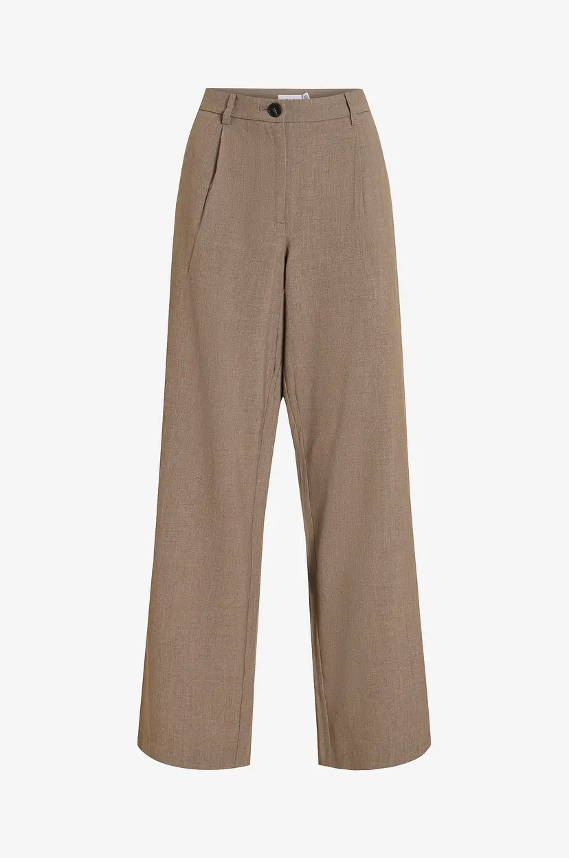 Vila Dressbukser viKari RW Wide Wvn - Brun