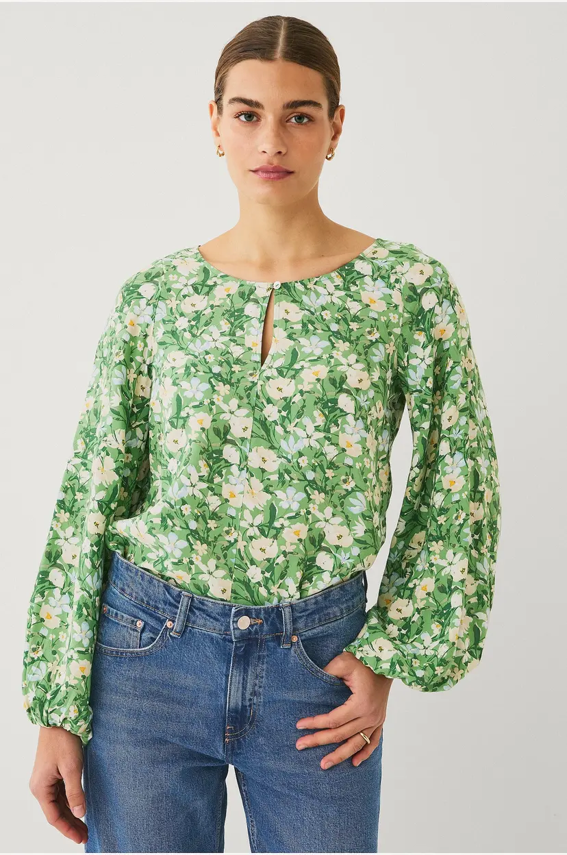 Ellos Collection Bluse i viskose - Grønn