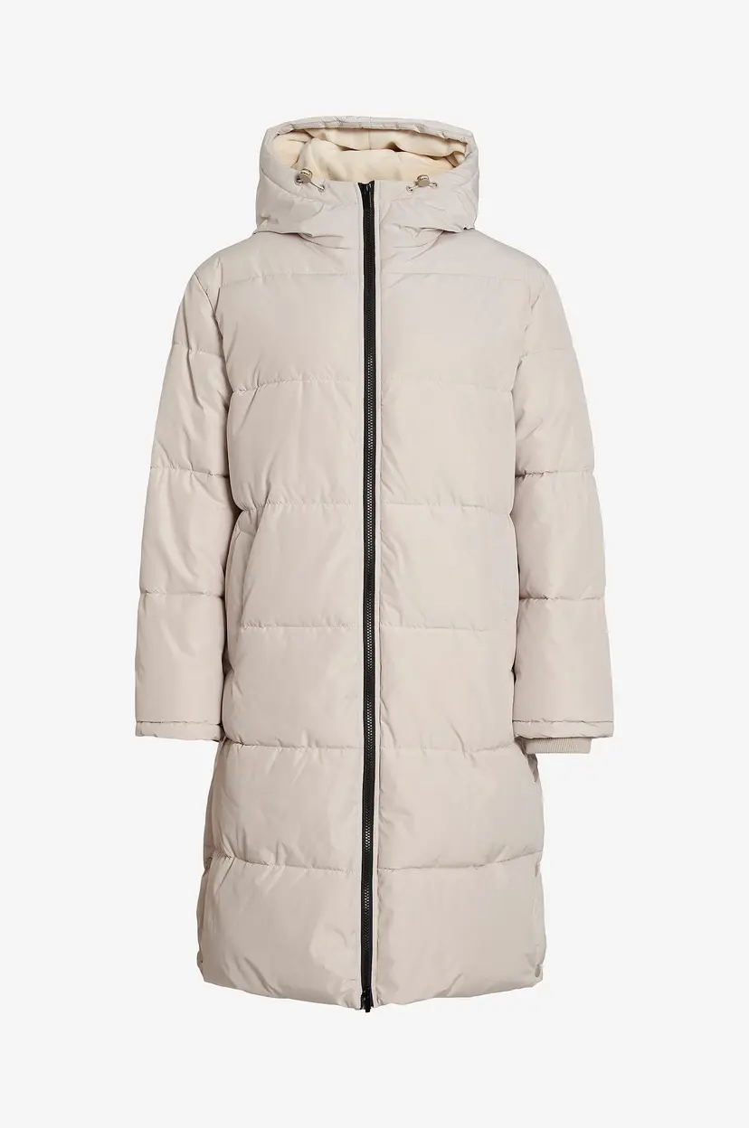 Vila Dunfrakk viBeth L/S Quilted Coat/ LN - Hvit