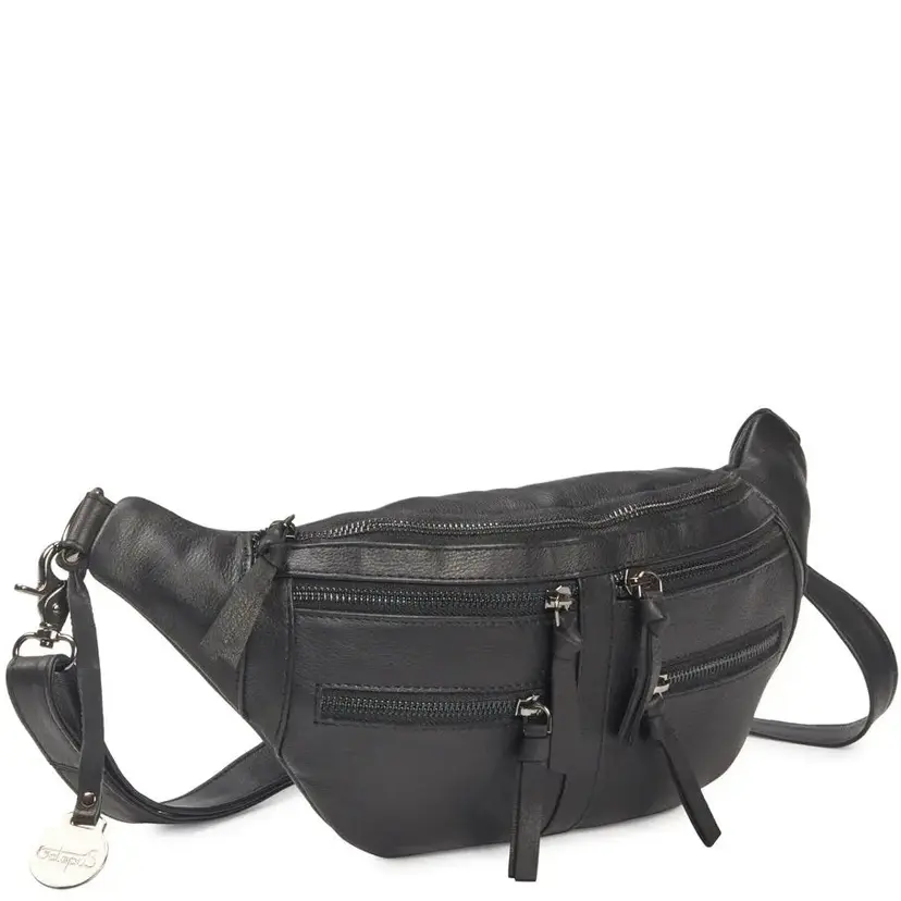Octopus Denmark Style Honduras i sort m. lynlåse i sort (kun få stk. på lager). Cool unisex bumbag i kraftigt læder m. masser af rum/lommer