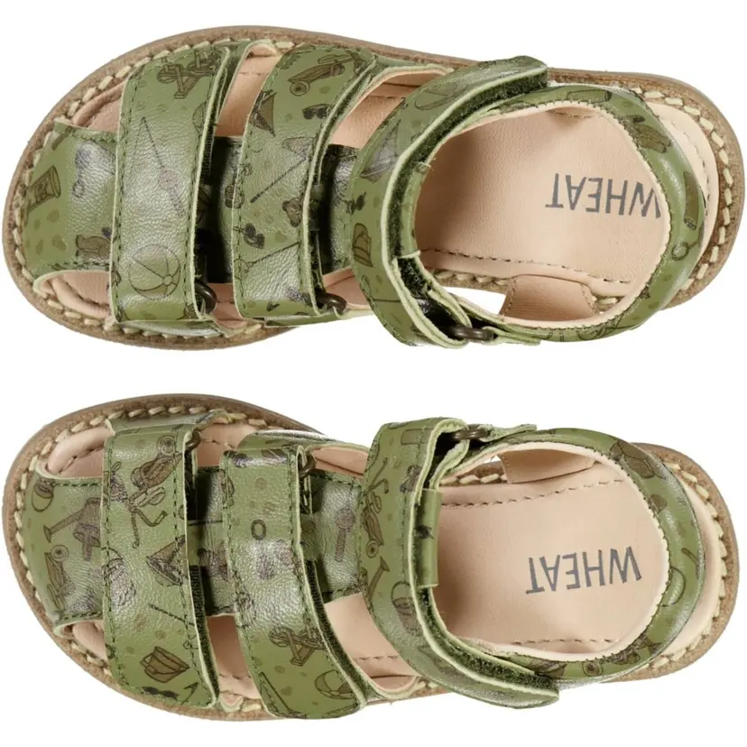 Wheat Footwear Wheat Addison Aop Sandal Heather Green Summertime (29)