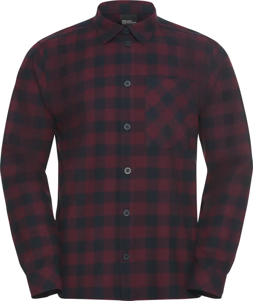 Jack Wolfskin Jack Wolfskin Men's Lite Flannel Shirt  Check Amaranth