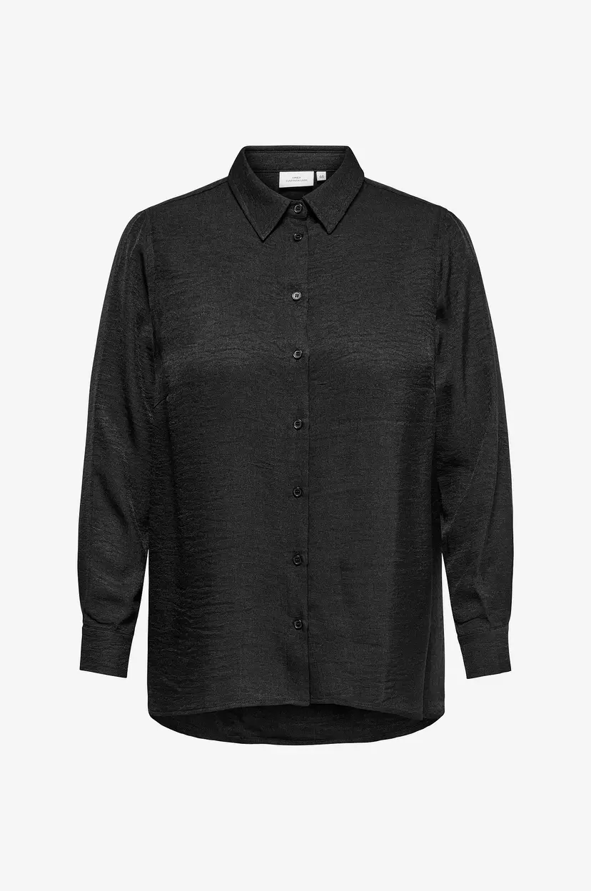 Only Carmakoma Skjorte carBay LS Wvn BF - Svart
