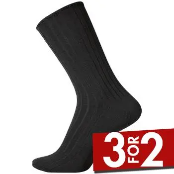 Egtved Egtved Strømper Cotton No Elastic Socks Svart Str 45/48 Herre