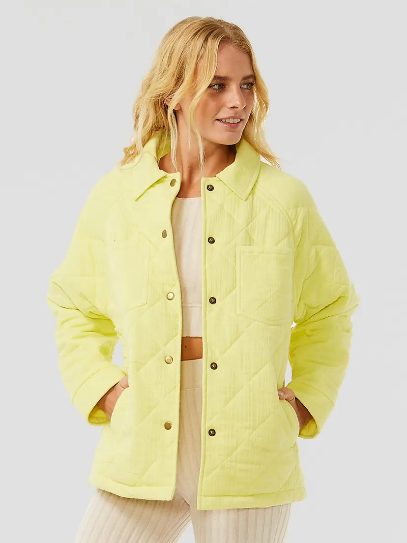 Rip Curl Rip Curl Premium Surf Quilted Jakke gul