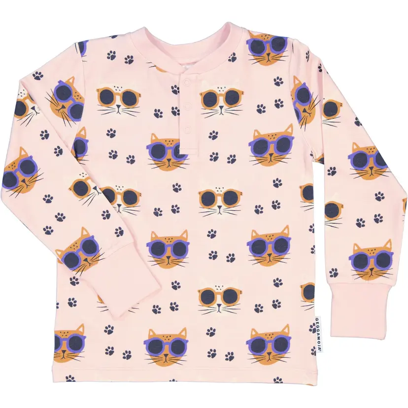 Geggamoja Farsfarströja Bambu Cool Cats Rosa - 134/140