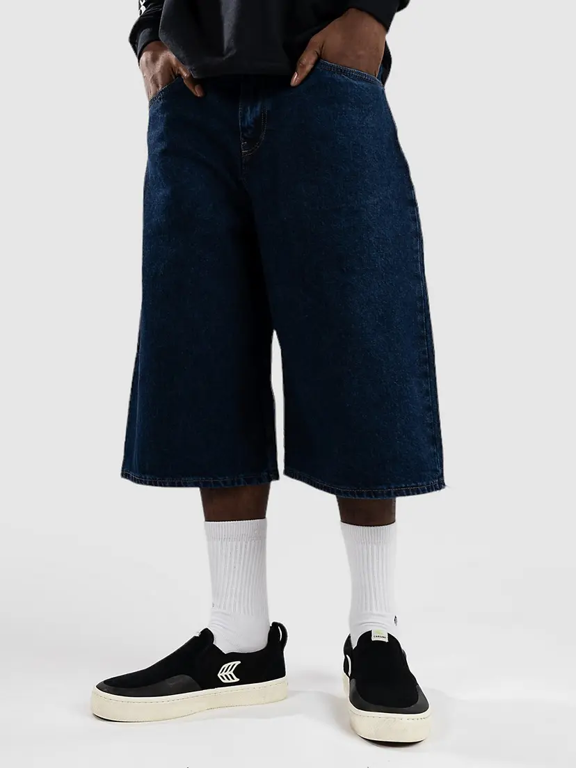 Empyre Empyre Ultra Wide Sk8 Denim Shorts blå