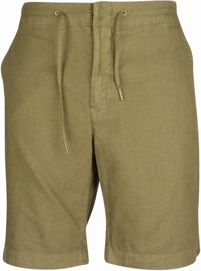 Barbour Barbour M's Linen Cotton Mix Shorts Military Green