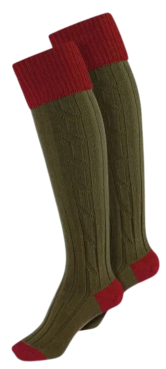 Alan Paine Alan Paine W's Shooting Sock Red/Olive
