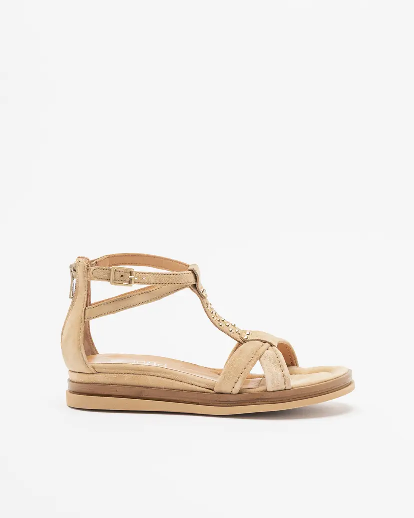 PROF PROF N14005 Beige Flat sandals