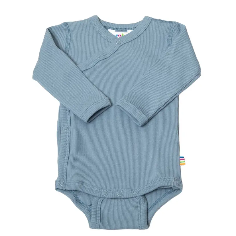 Joha Joha Omslagsbody Cotton Rib Blue (40 - Prematur)