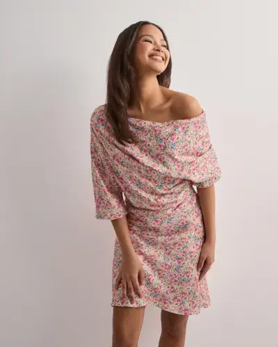 Malina Malina - Rosa - Marisa asymmetrical satin mini dress