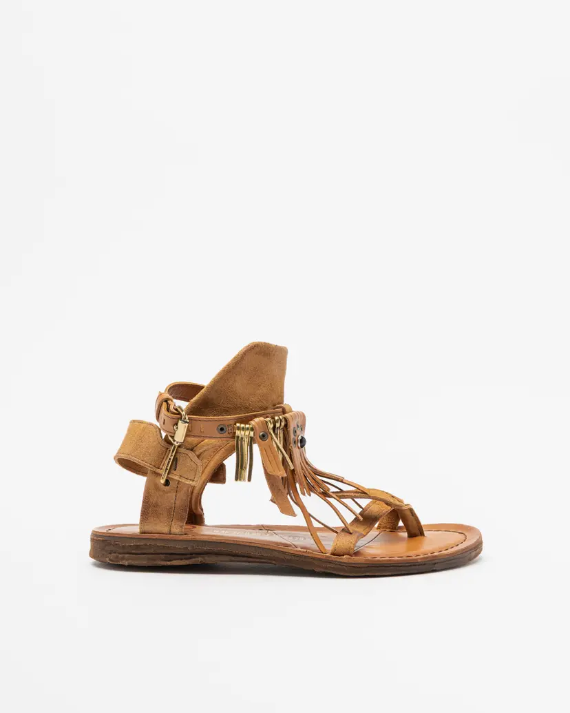 A.S.98 A.S.98 A16076 Camel Flat sandals