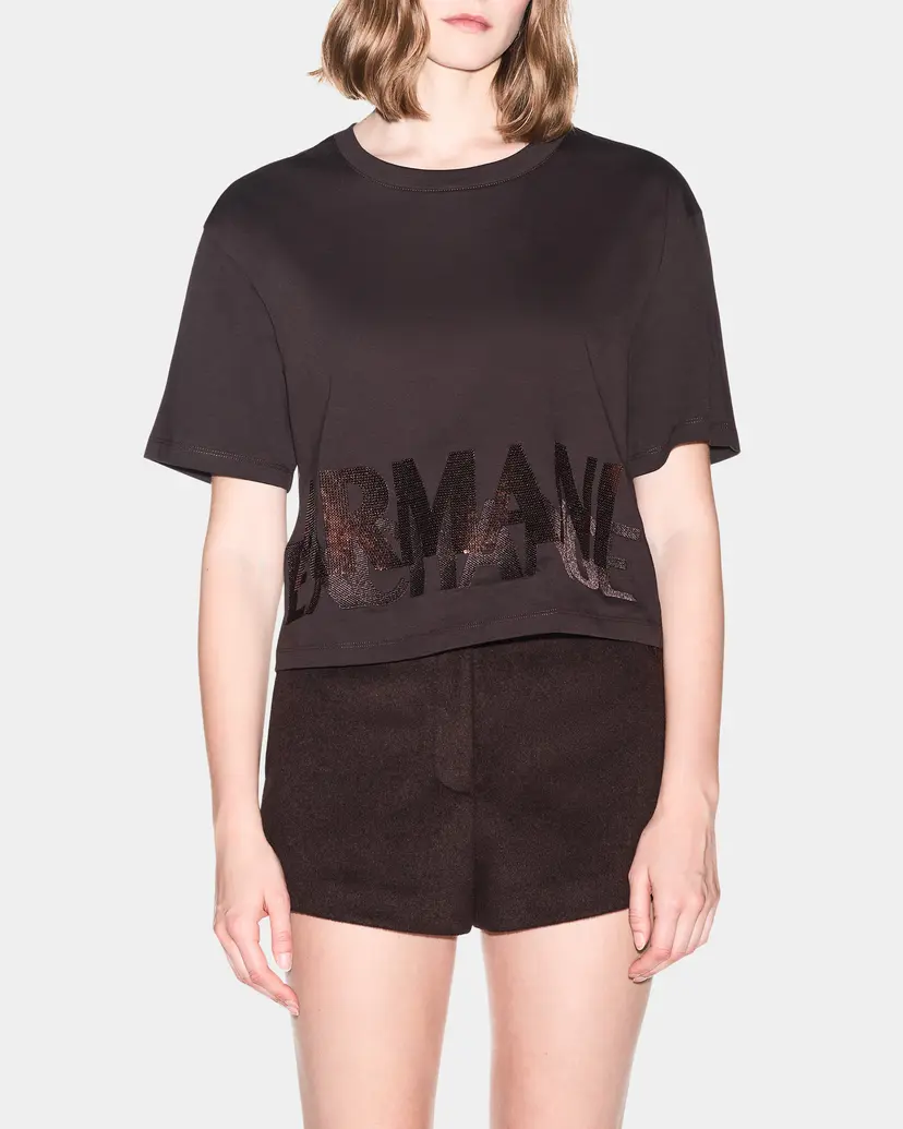 Armani Exchange Armani Exchange XW002779 Brown Cropped t-shirt
