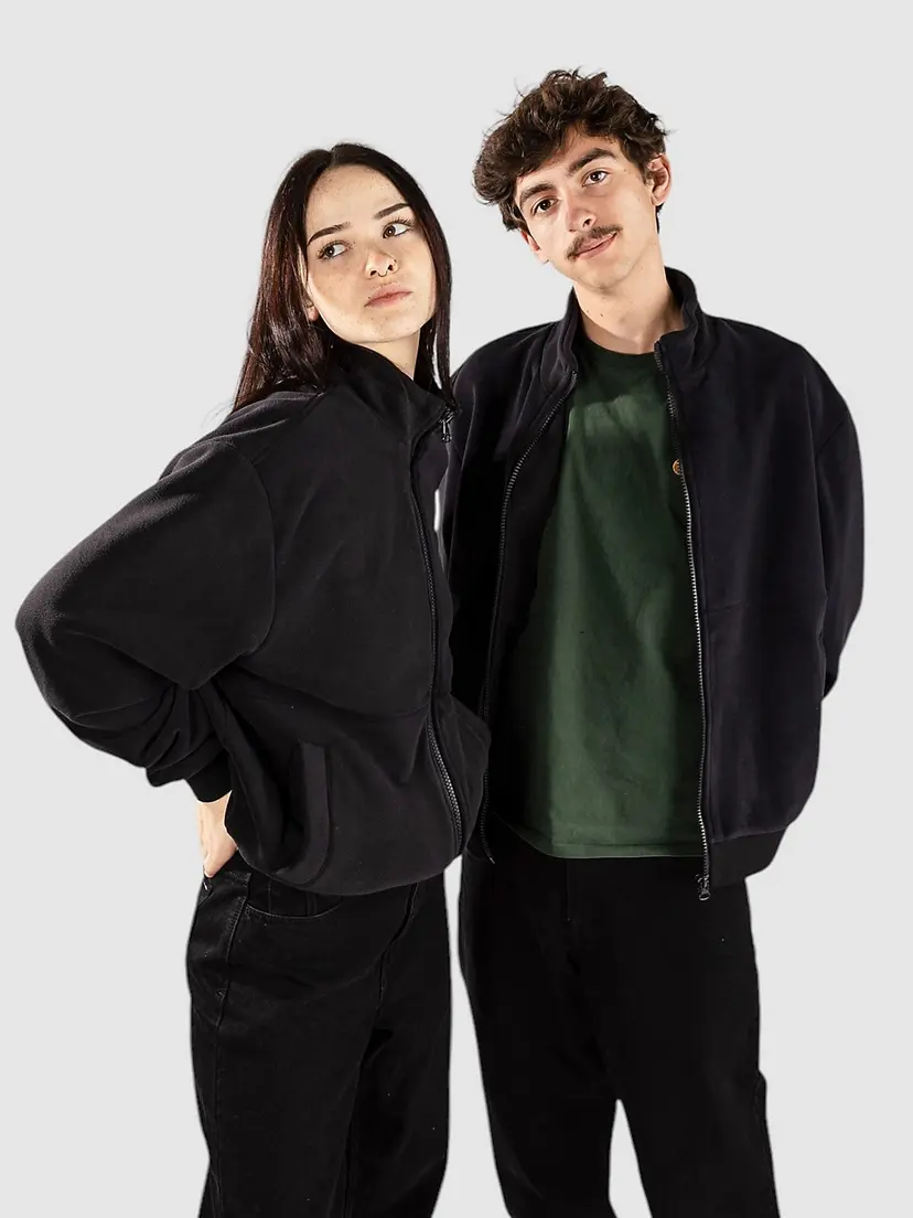 Urban Classics Urban Classics Colour Block Polar Fleece Fleecejakke svart
