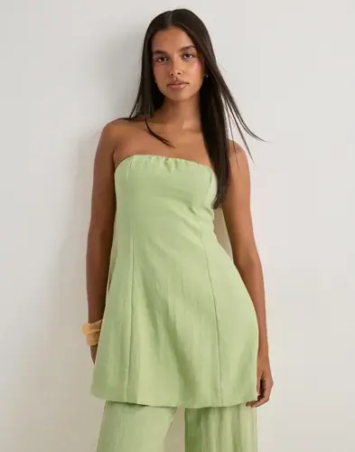 Vero Moda Vero Moda - Grønn - Vmlyra Bandeau Top Wvn Exp