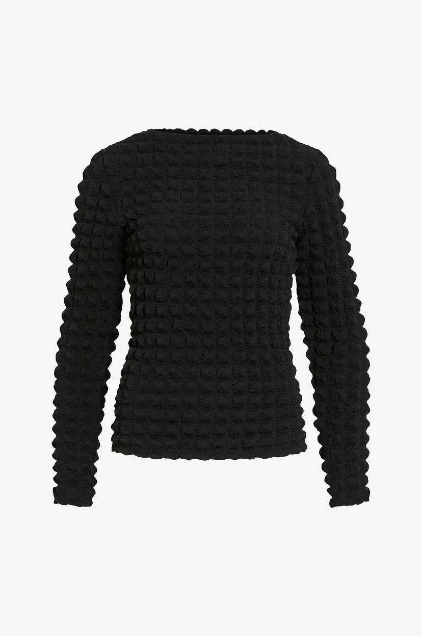 Vila Topp viForcea Boatneck L/S Top - Svart