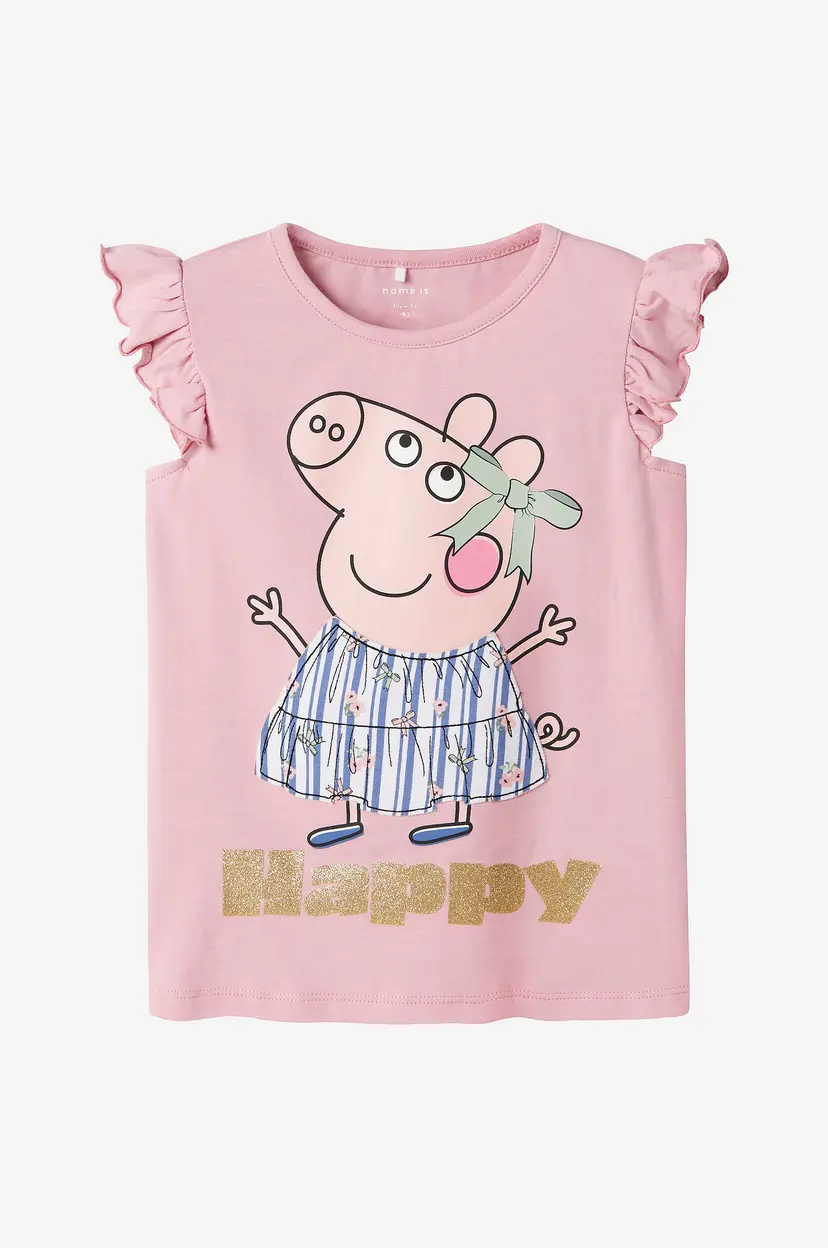 NAME IT Topp nmfAmina Peppa Capsl Top Box Cplg - Rosa
