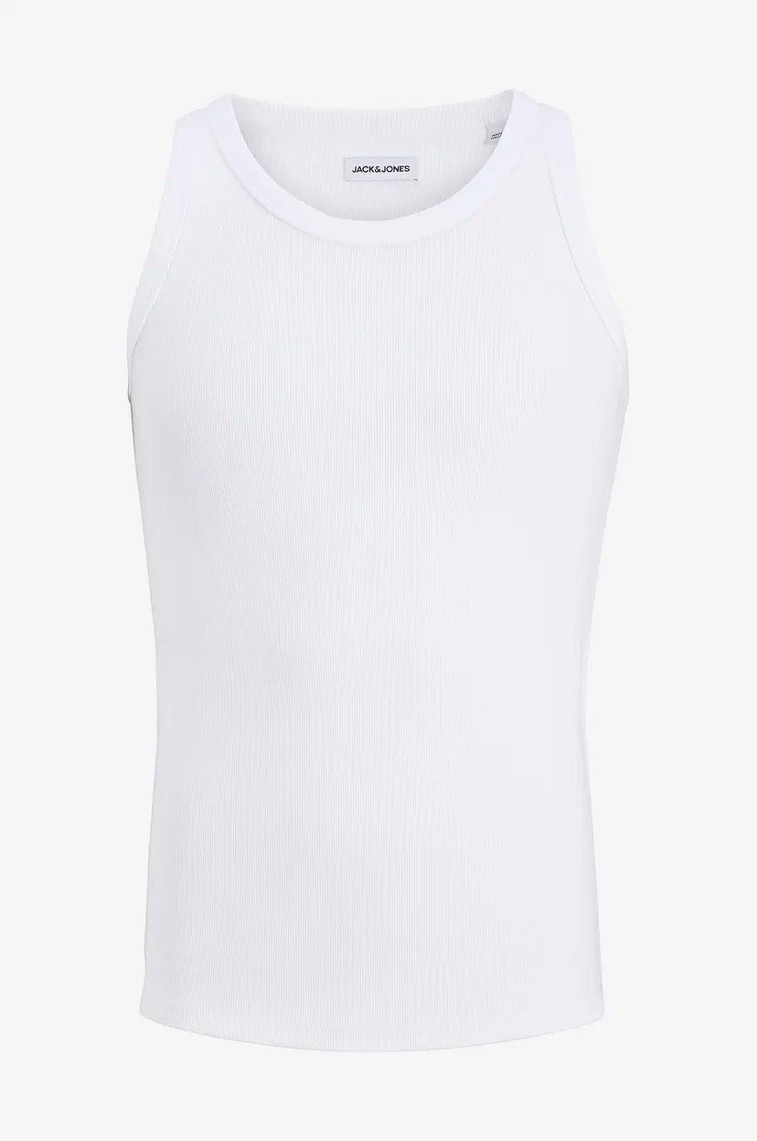 Jack & Jones Singlet Jjeorganic Rib Tank Top - Hvit