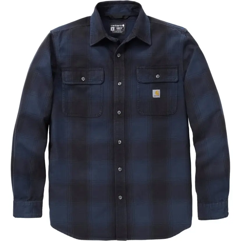 Carhartt Workwear Carhartt Workwear M's Hubbard Loose LS Plaid Shirt Deep Smoke Blue