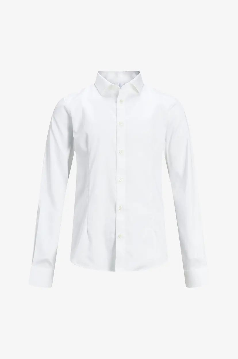 Jack & Jones Junior Skjorte jprParma Shirt L/S Sts JR - Hvit