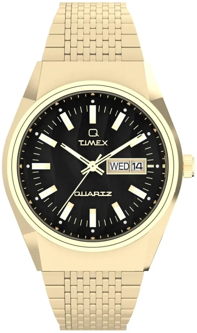 Timex Timex Herreklokke TW2W62500 Q Sort/Gulltonet stål Ø38 mm