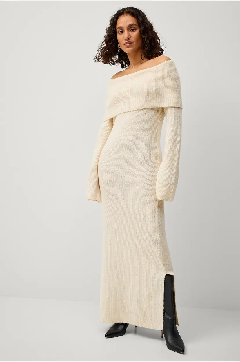 Ellos Collection Figurformet maxikjole - Beige