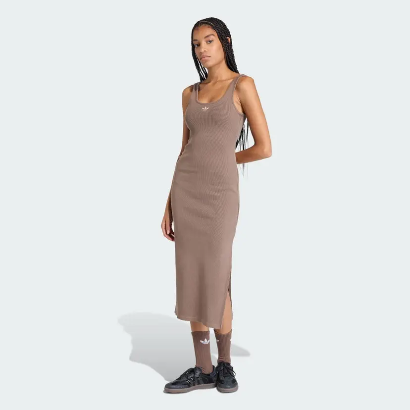 Adidas ESSENTIALS RIB TANK MAXI WASHED KJOLE