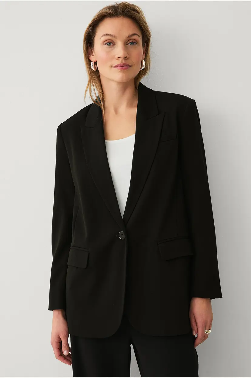 Ellos Collection Overdimensjonert blazer - Svart