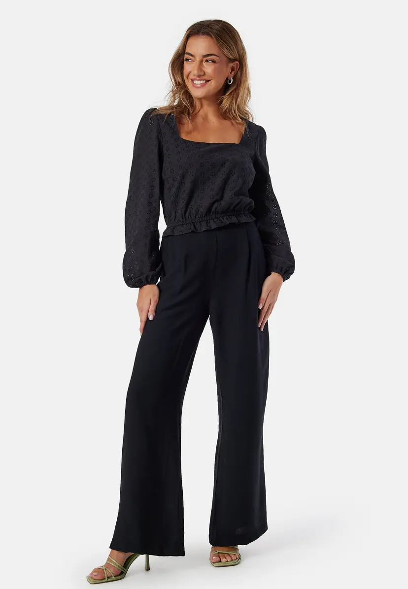 Bubbleroom Broderie Anglaise Square Neck Blouse