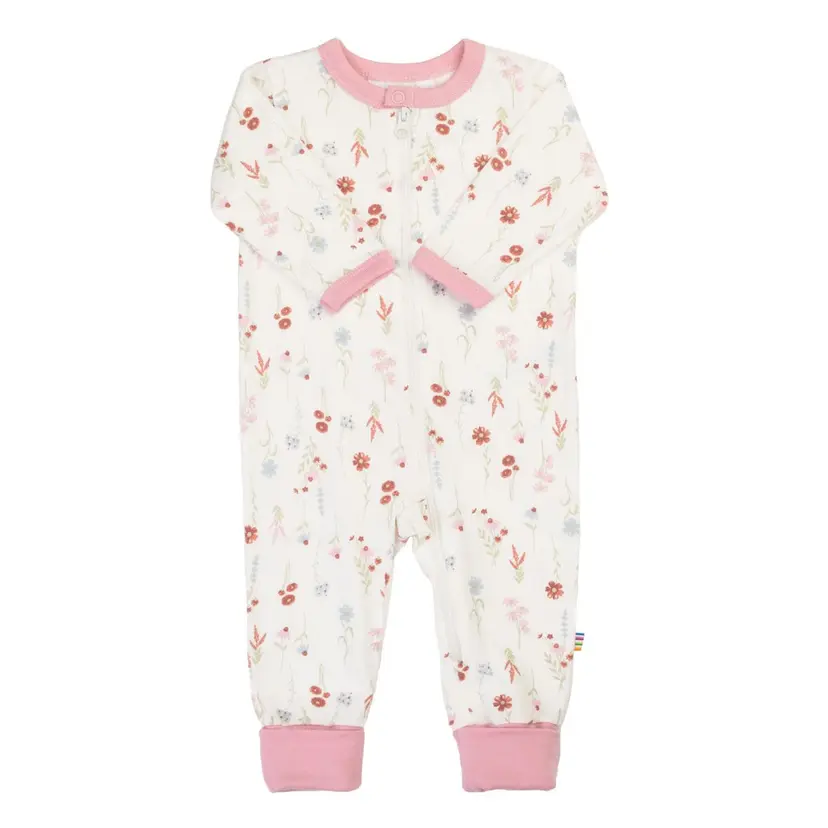 Joha Joha Pysjamas Med 2i1 Fot Wild Flower Rosa (70 / 8-9 mnd)