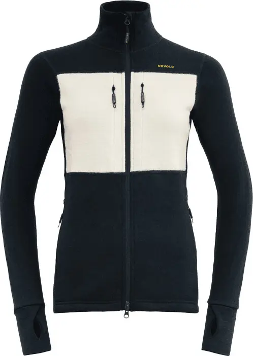 Devold Devold Women's Egga Grid Merino Jacket Ink/offwhite