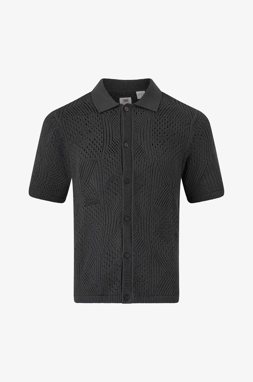 Levi's Genser Camp Shirt Dark Phanto - Svart