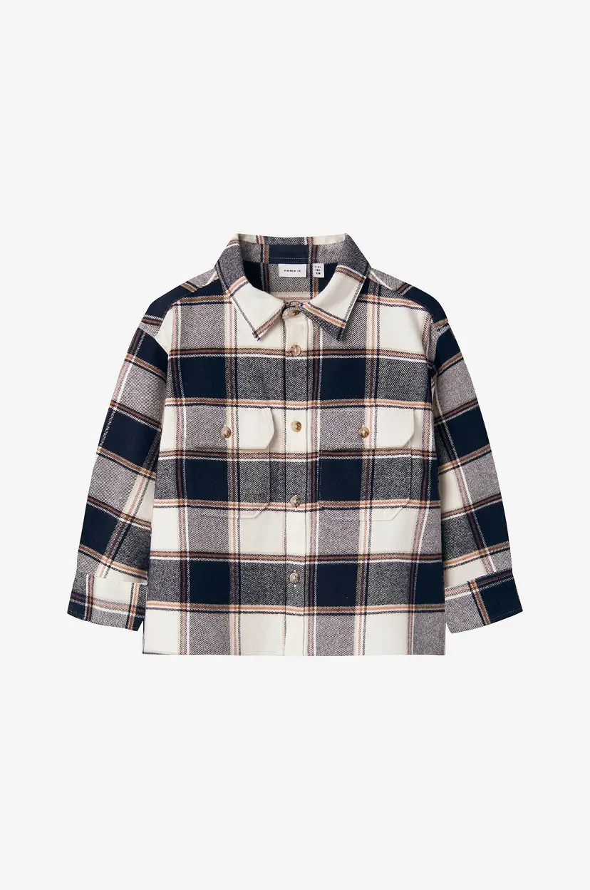 NAME IT Flanellskjorte nmmTamol OS LS - Blå