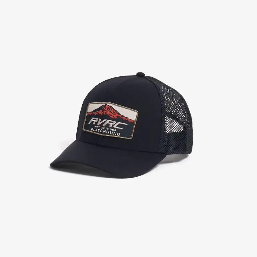 RevolutionRace Trucker Snapback Cap Unisex Black/Rusty Orange