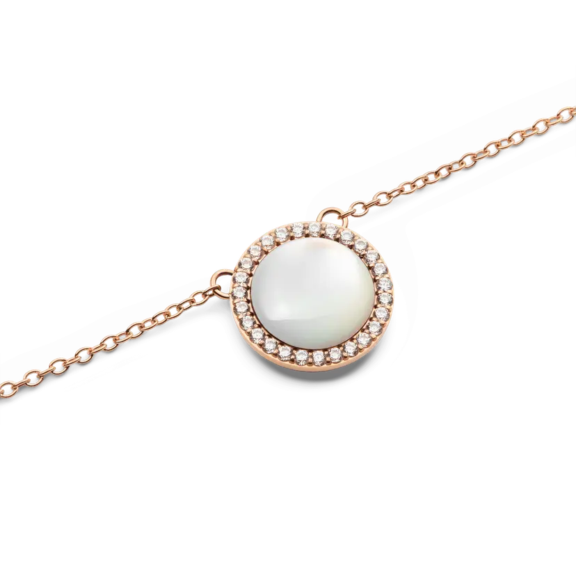 Daniel Wellington Rose Gold Necklace Audrey Mother Of Pearl | DW