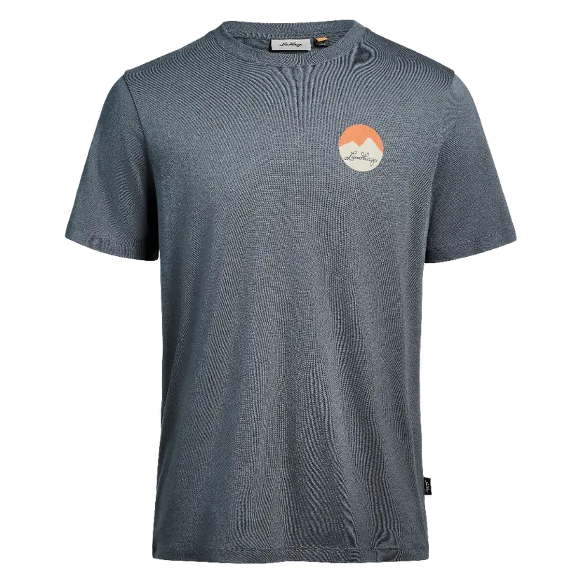 Lundhags Lundhags M's Järpen Printed T-Shirt Dk Sky Blue