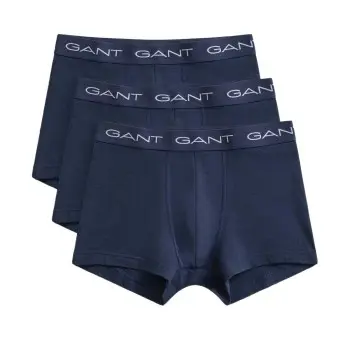 GANT Gant 3P Basic Cotton Trunks Navy bomull Herre