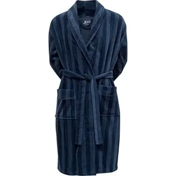 JBS of Denmark JBS Velour Bath Robe Mørkblå bomull Medium Herre