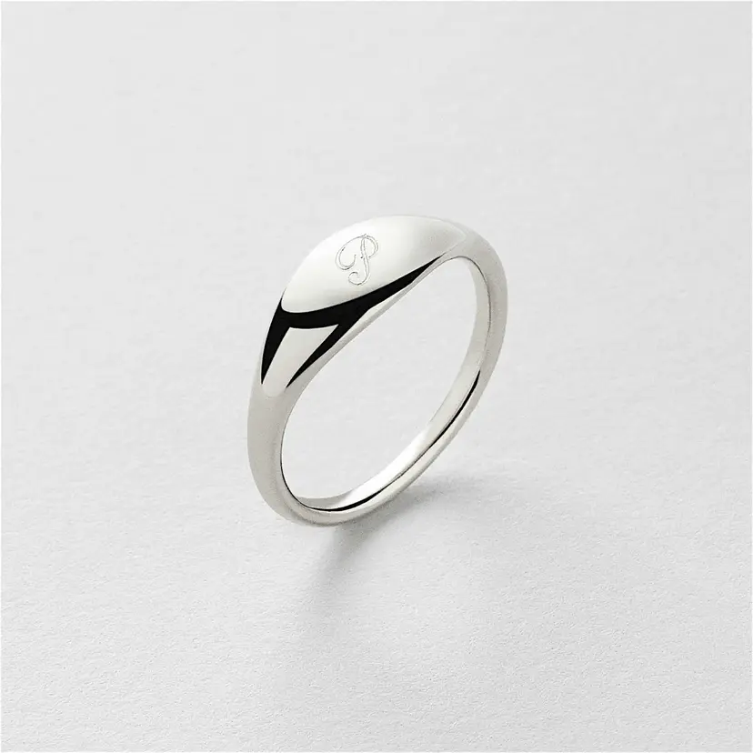 Safira Signet Leo Ring Gravering