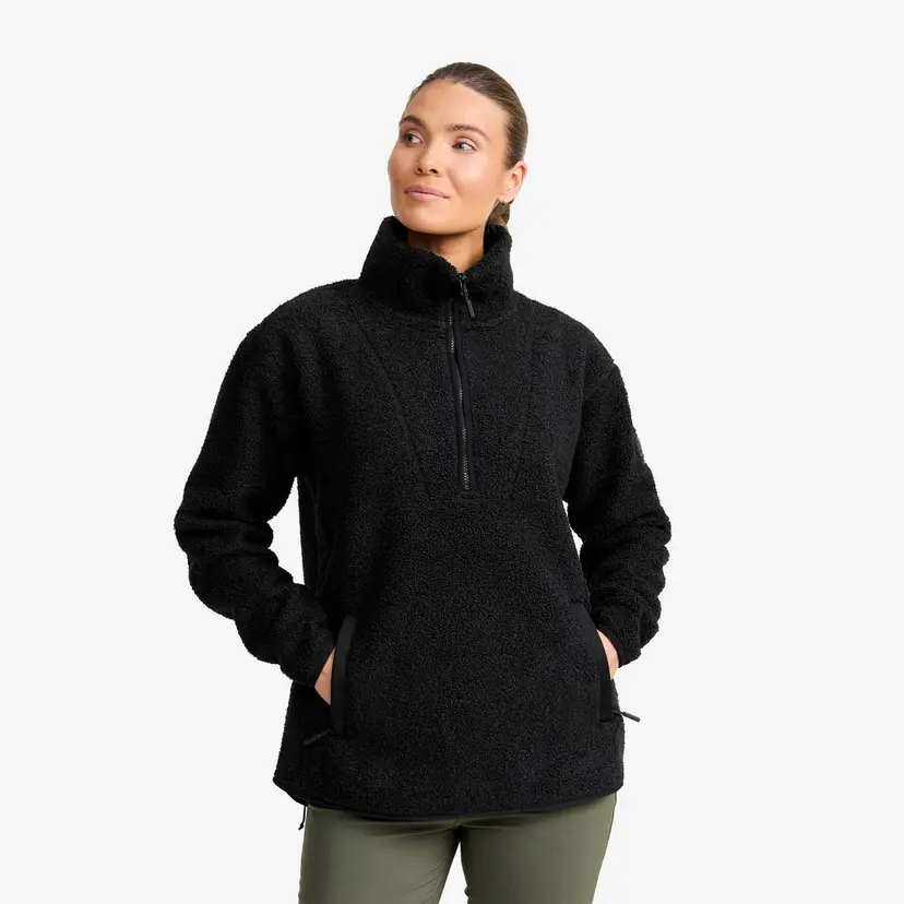 RevolutionRace Bigfoot Half-zip Pile Fleece Dame Black