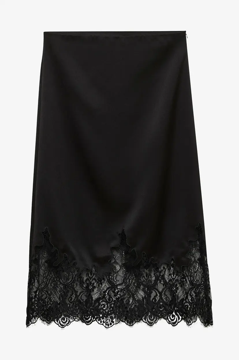 Vero Moda Satengskjørt vmNovi Lace - Svart